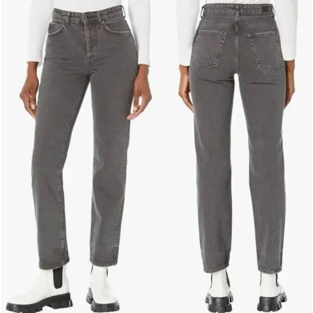 AG Women's Jeans Alexxis High Rise Vintage Fit Straight Jeans Faded Black size23